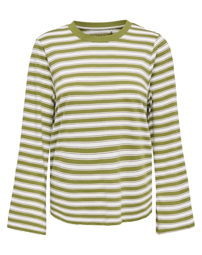 Only - ONLLuna Happy Stripe Langarmshirt - Avocado